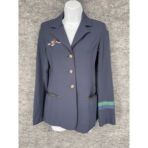 Callidae Jacket Womens Small Blue Equestrian Show Blazer Lucky Charms 1